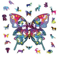 Medinė dėlionė DRUGELIS A3